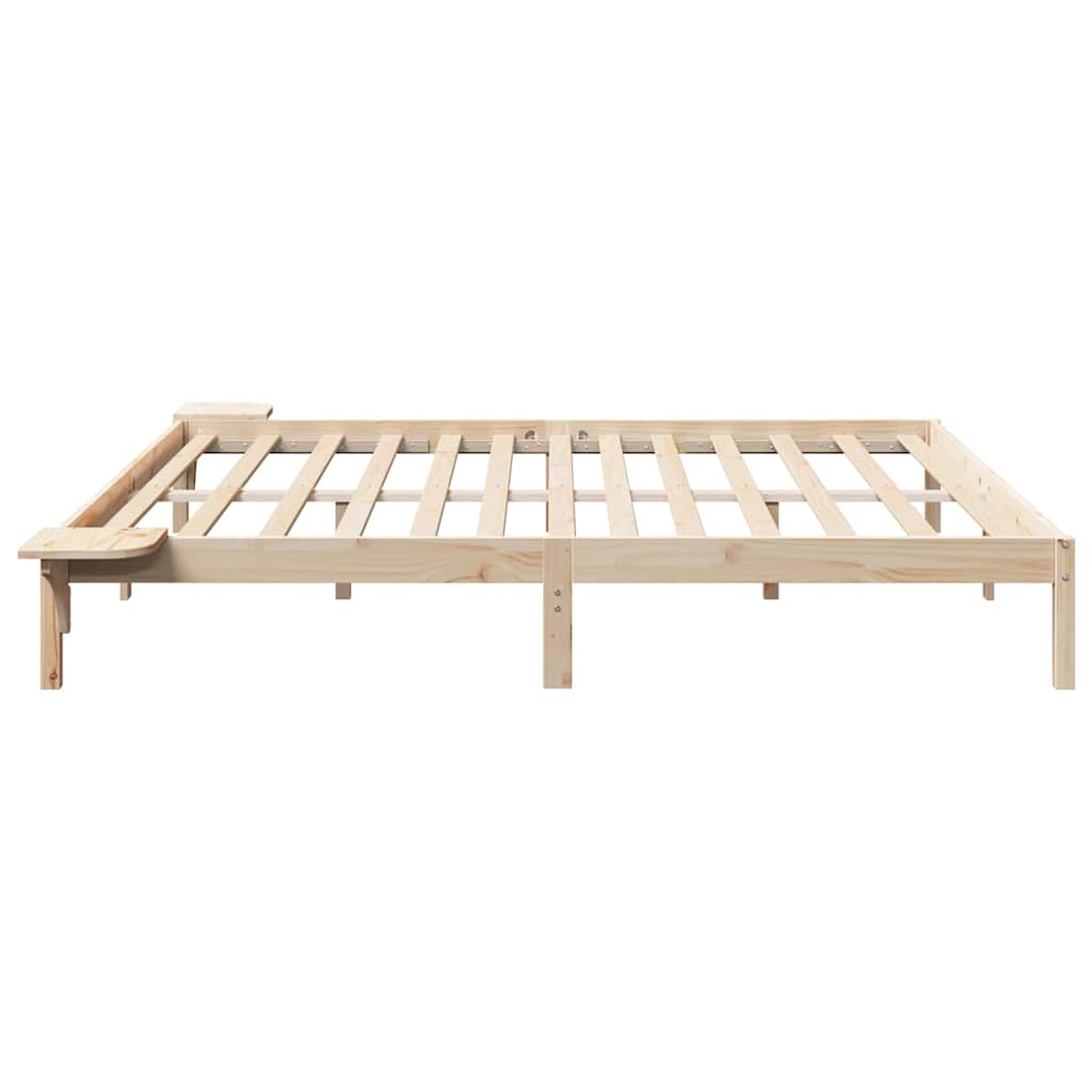 Rám Postele Přírodní 180 X 200 Cm Masivní Borové Dřevo