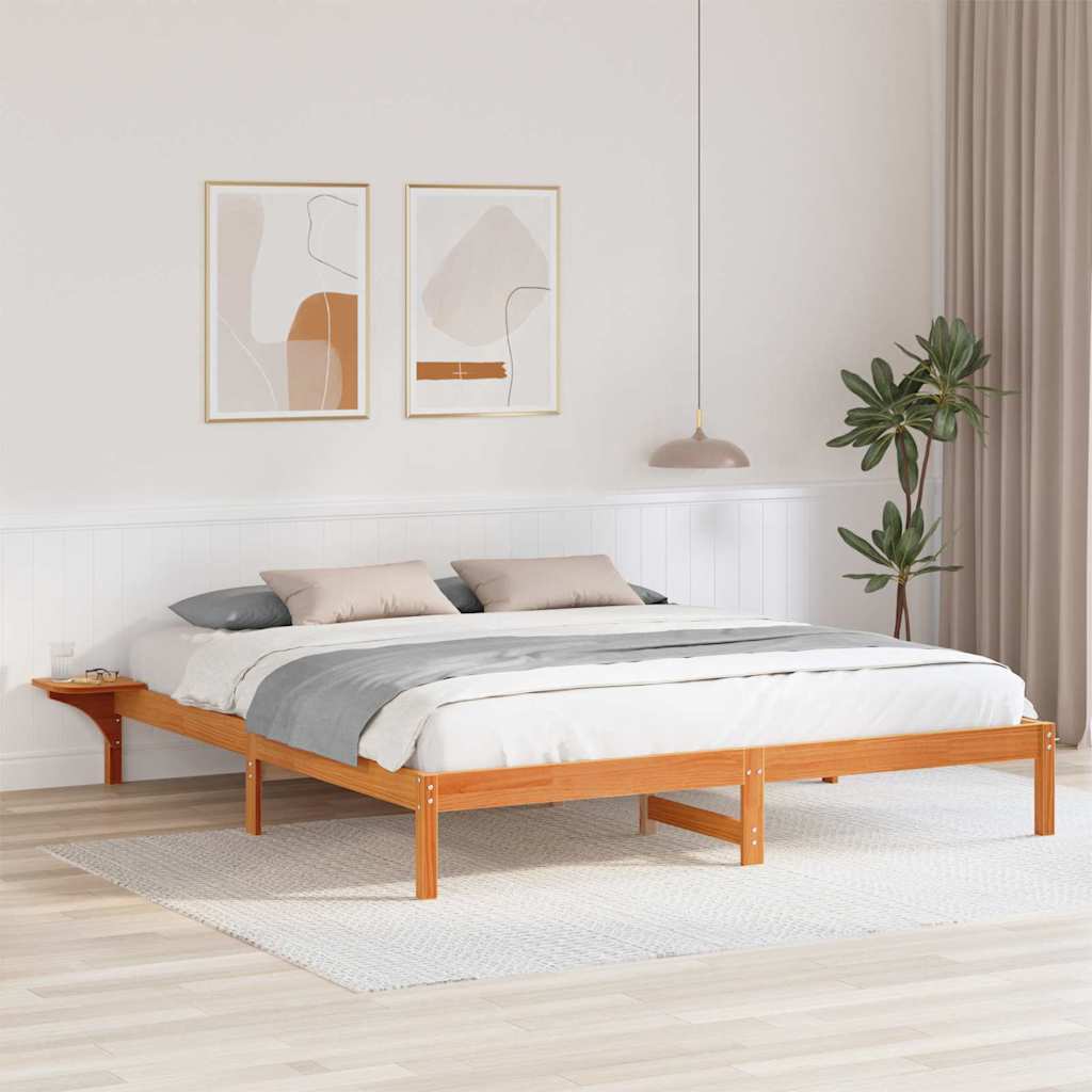 Rám Postele Voskově Hnědá 180 X 200 Cm Masivní Borové Dřevo