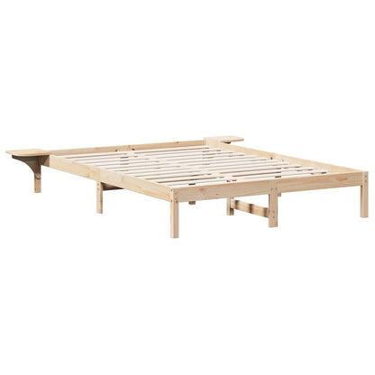 Rám Postele Přírodní 160 X 200 Cm Masivní Borové Dřevo