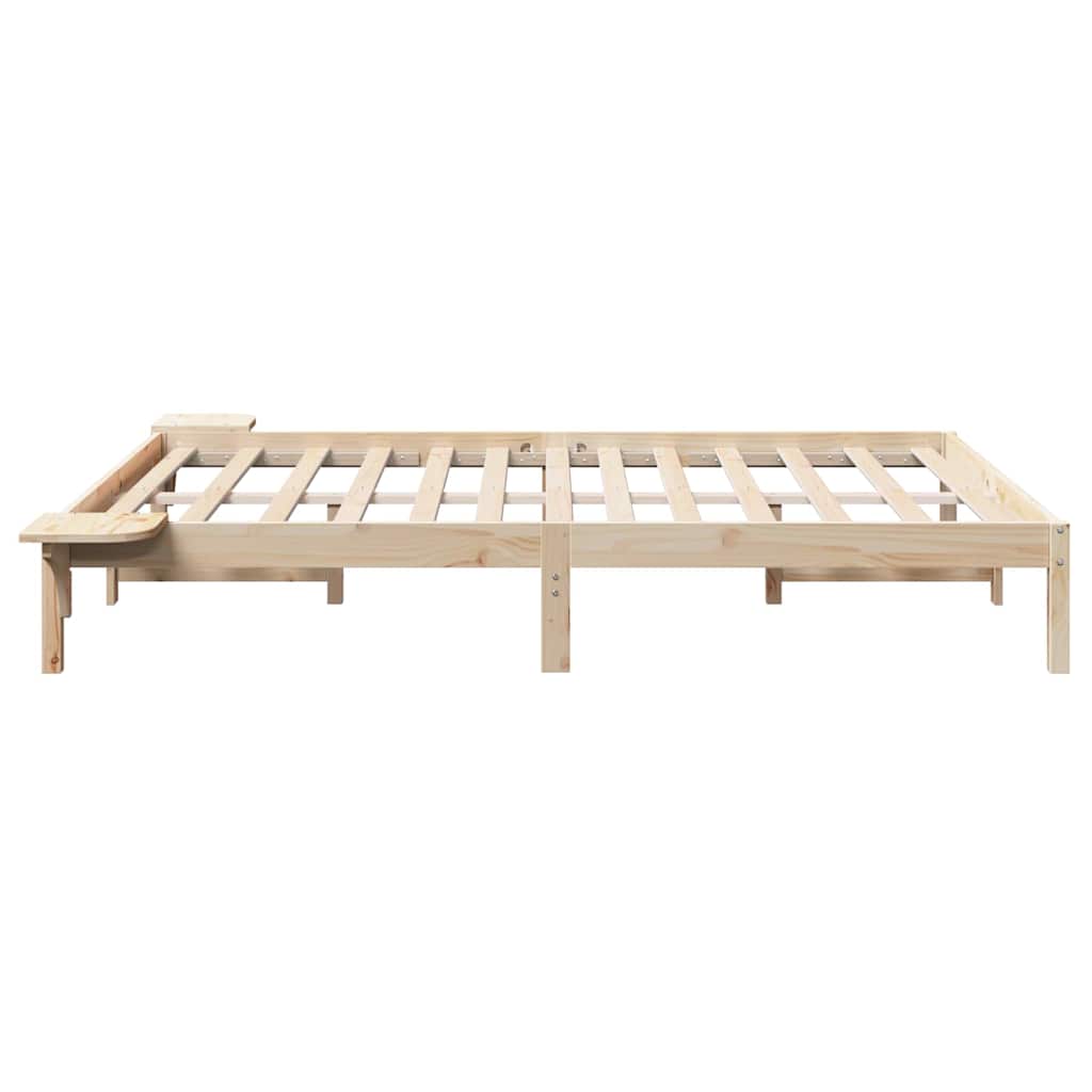 Rám Postele Přírodní 160 X 200 Cm Masivní Borové Dřevo