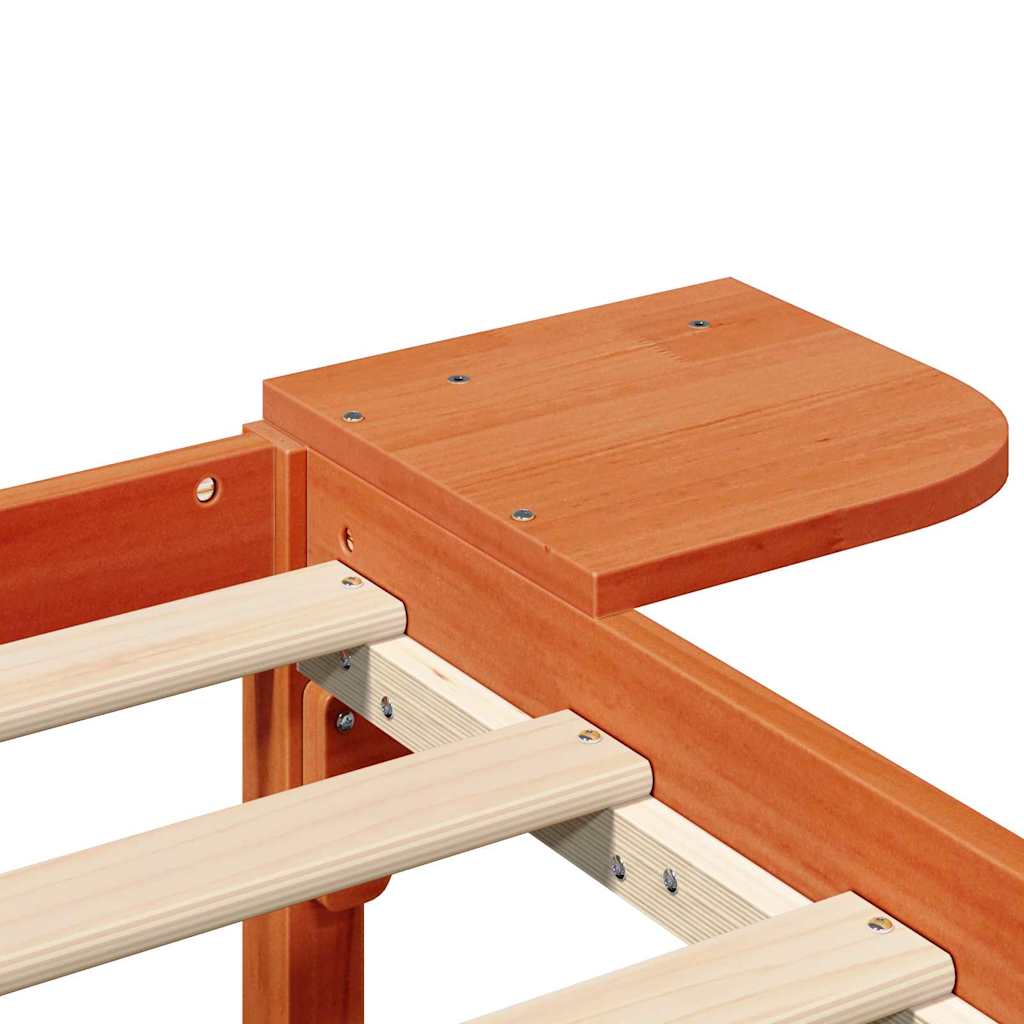 Rám Postele Voskově Hnědá 160 X 200 Cm Masivní Borové Dřevo