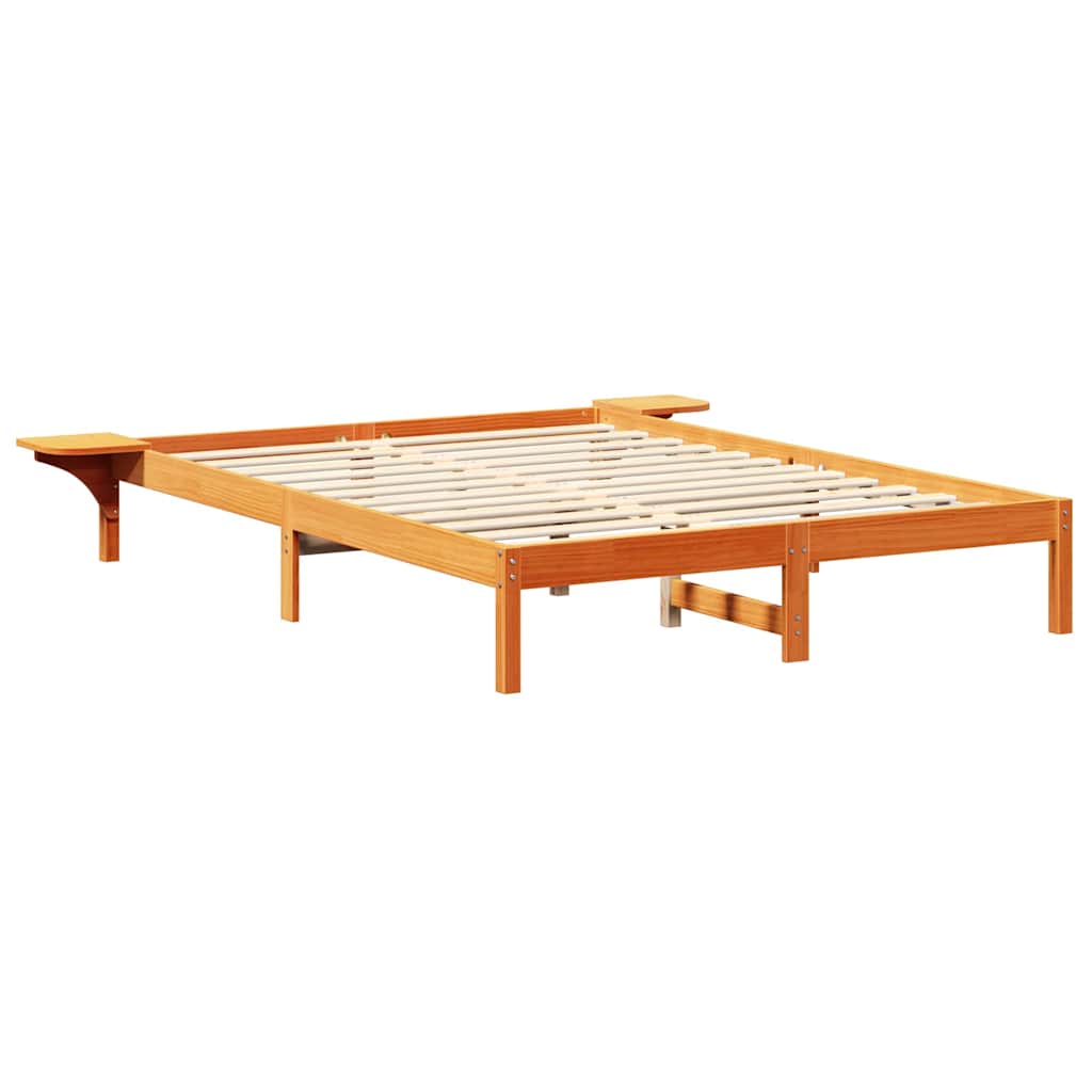 Rám Postele Voskově Hnědá 160 X 200 Cm Masivní Borové Dřevo