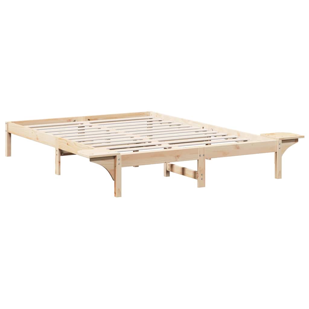 Rám Postele Přírodní 150 X 200 Cm Masivní Borové Dřevo