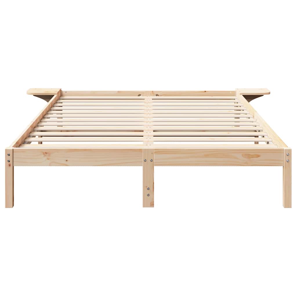Rám Postele Přírodní 150 X 200 Cm Masivní Borové Dřevo