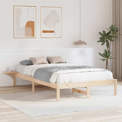 Rám Postele Přírodní 120 X 200 Cm Masivní Borové Dřevo