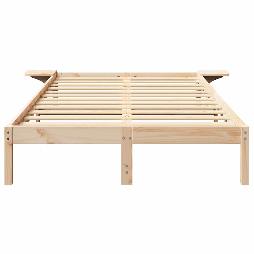 Rám Postele Přírodní 120 X 200 Cm Masivní Borové Dřevo