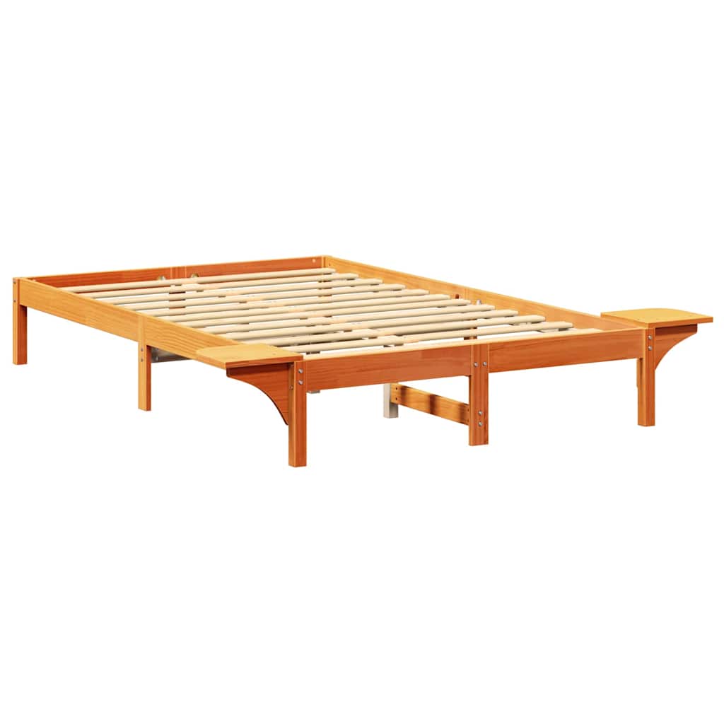Rám Postele Voskově Hnědá 140 X 190 Cm Masivní Borové Dřevo