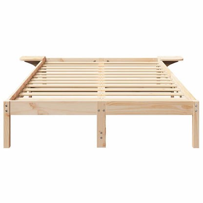 Rám Postele Přírodní 135 X 190 Cm Masivní Borové Dřevo