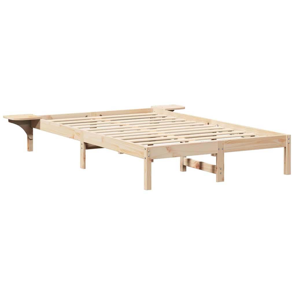 Rám Postele Přírodní 120 X 190 Cm Masivní Borové Dřevo