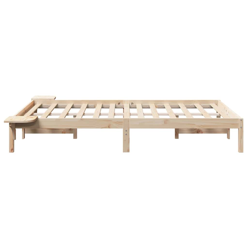 Rám Postele Přírodní 120 X 190 Cm Masivní Borové Dřevo