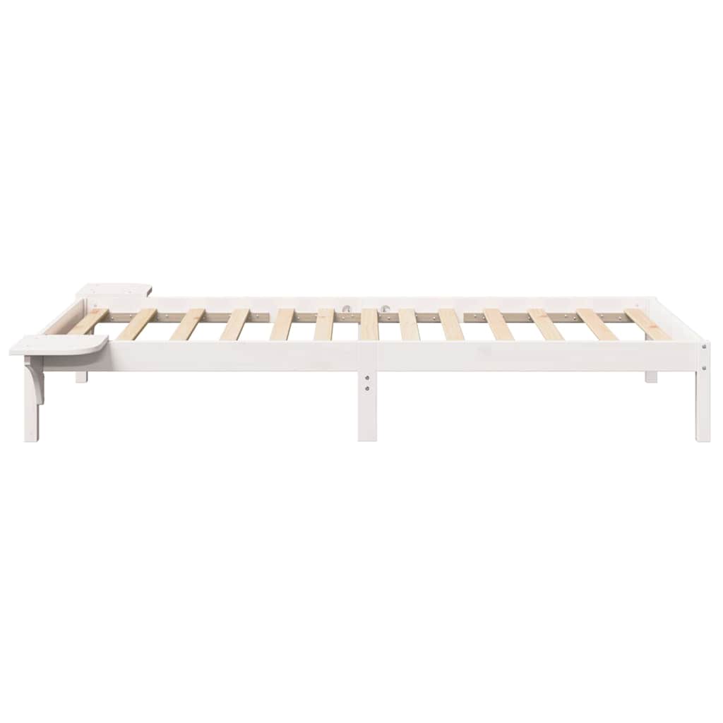 Rám Postele Bílá 100 X 200 Cm Masivní Borové Dřevo