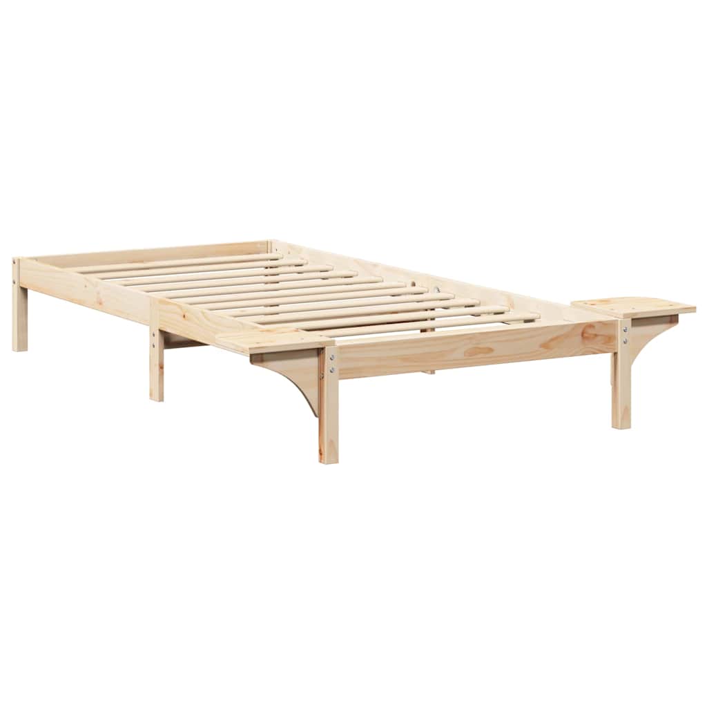 Rám Postele Přírodní 90 X 200 Cm Masivní Borové Dřevo