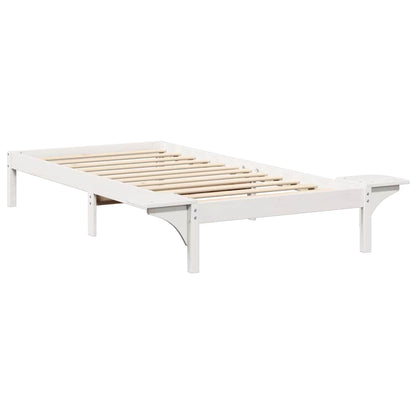 Rám Postele Bílá 90 X 200 Cm Masivní Borové Dřevo
