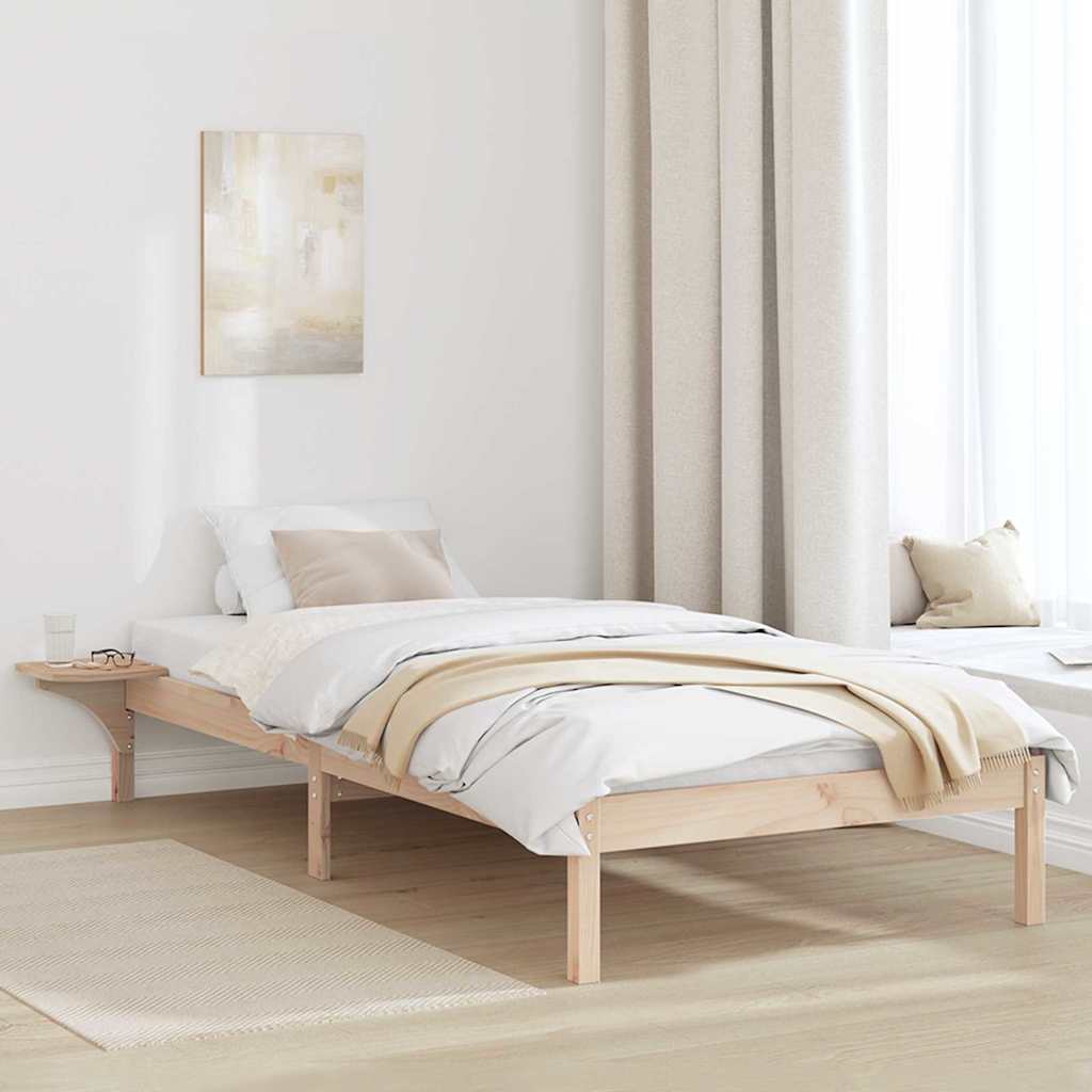 Rám Postele Přírodní 90 X 190 Cm Masivní Borové Dřevo