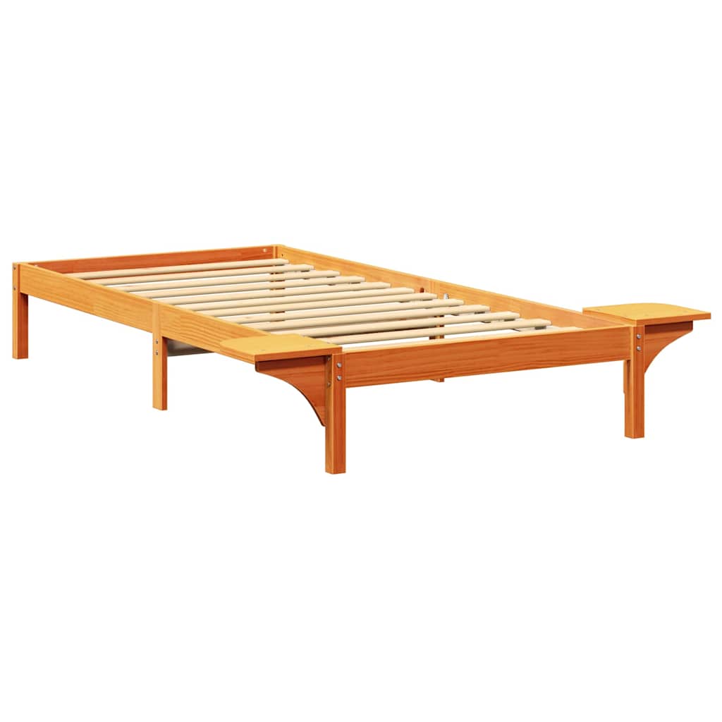 Rám Postele Voskově Hnědá 75 X 190 Cm Masivní Borové Dřevo