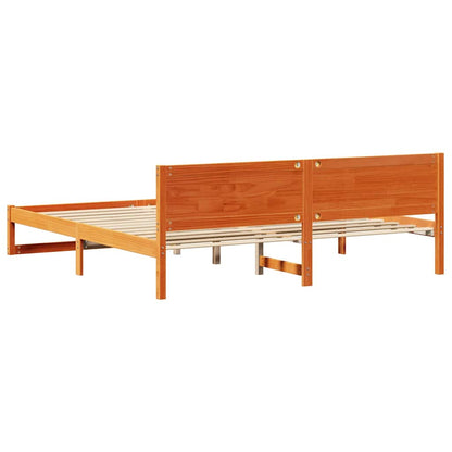Rám Postele Voskově Hnědá 180 X 200 Cm Masivní Borové Dřevo