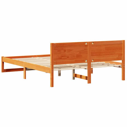 Rám Postele Voskově Hnědá 160 X 200 Cm Masivní Borové Dřevo