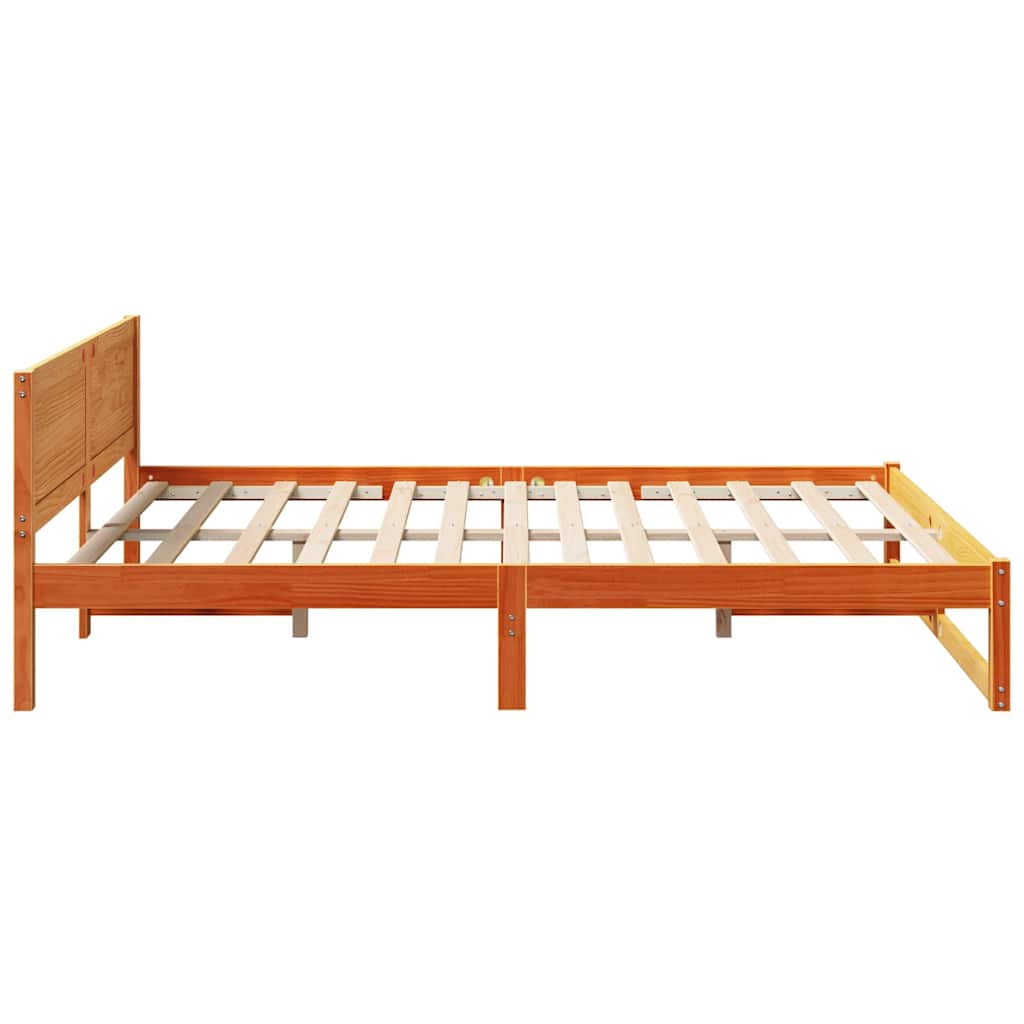 Rám Postele Voskově Hnědá 160 X 200 Cm Masivní Borové Dřevo