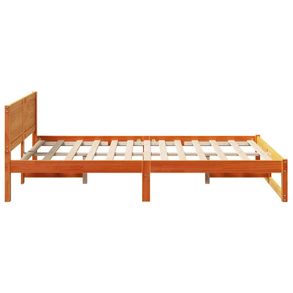 Rám Postele Voskově Hnědá 120 X 190 Cm Masivní Borové Dřevo