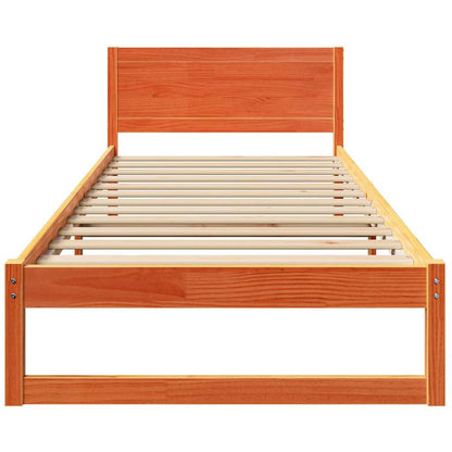 Rám Postele Voskově Hnědá 90 X 200 Cm Masivní Borové Dřevo