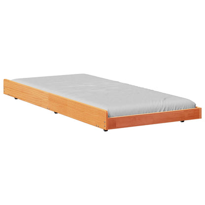 Rám Postele Hnědá 90 X 200 Cm Masivní Borové Dřevo