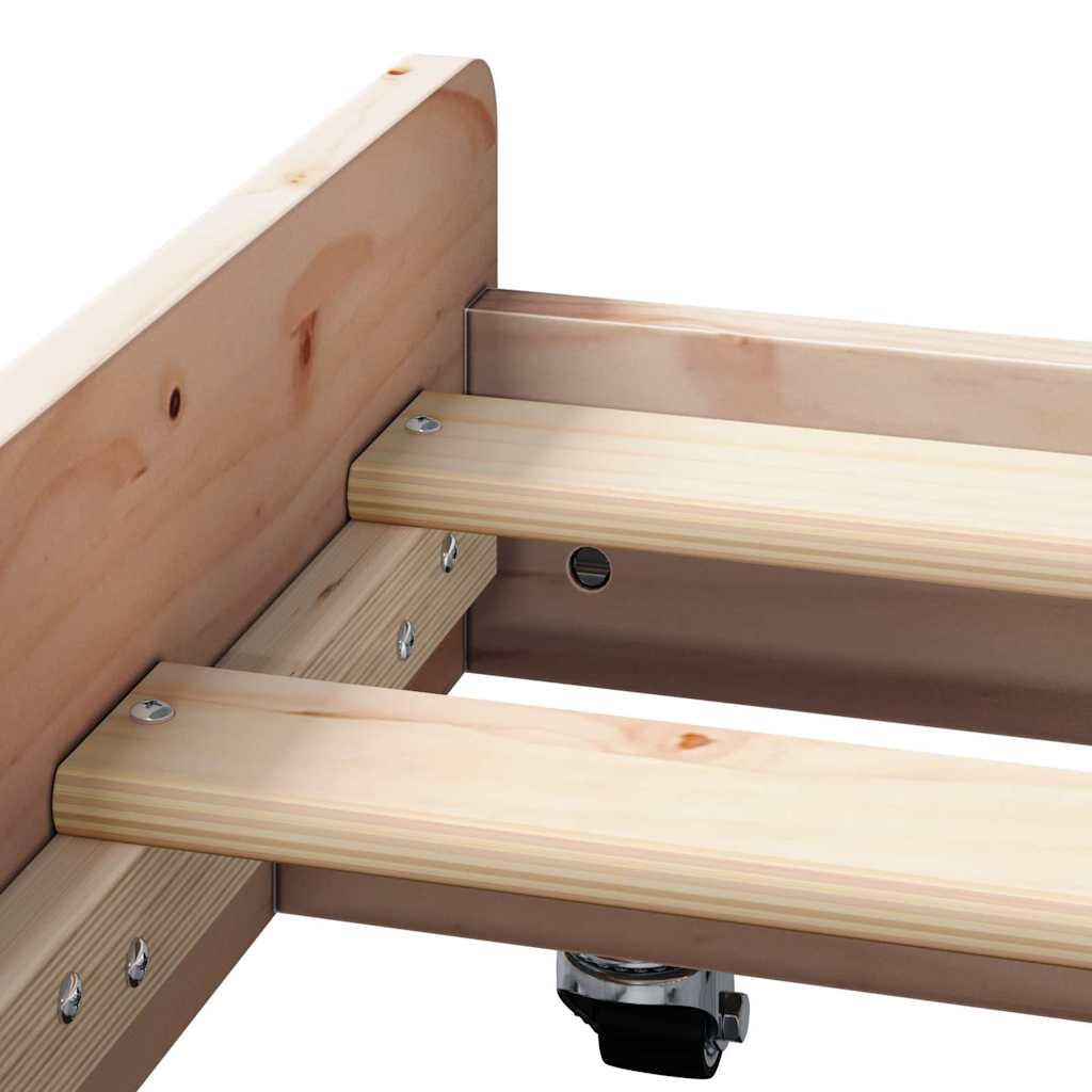 Rám Postele Hnědá 80 X 200 Cm Masivní Borové Dřevo
