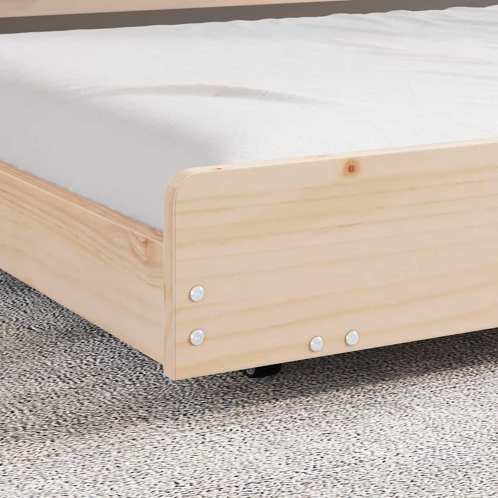 Rám Postele Hnědá 80 X 200 Cm Masivní Borové Dřevo