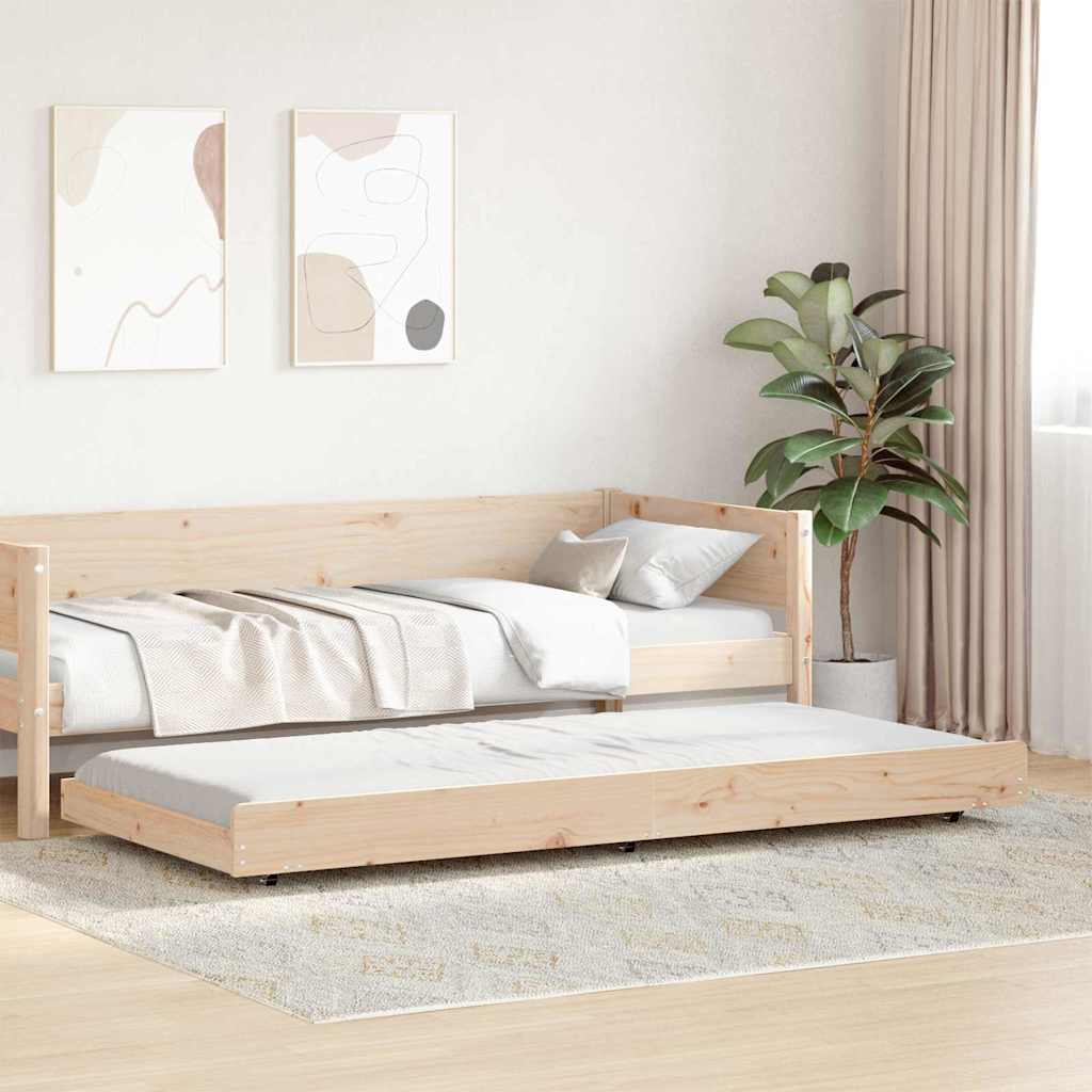 Rám Postele Hnědá 80 X 200 Cm Masivní Borové Dřevo