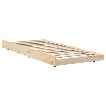 Rám Postele Hnědá 80 X 200 Cm Masivní Borové Dřevo