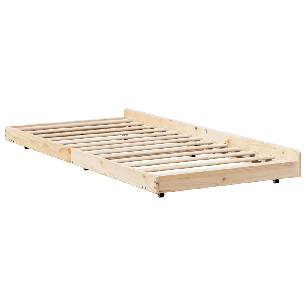 Rám Postele Hnědá 80 X 200 Cm Masivní Borové Dřevo