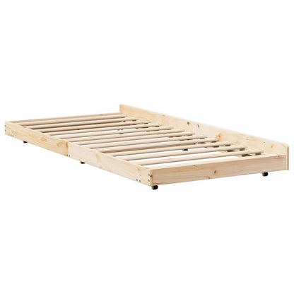 Rám Postele Hnědá 80 X 200 Cm Masivní Borové Dřevo