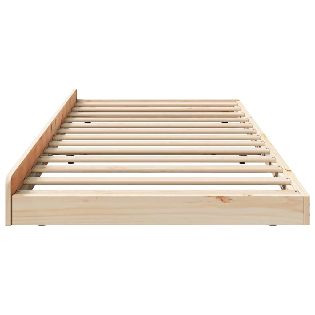 Rám Postele Hnědá 80 X 200 Cm Masivní Borové Dřevo