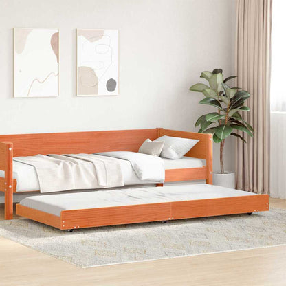 Rám Postele Voskově Hnědá 80 X 200 Cm Masivní Borové Dřevo