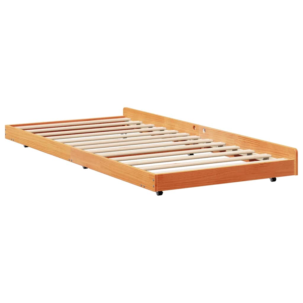 Rám Postele Voskově Hnědá 80 X 200 Cm Masivní Borové Dřevo