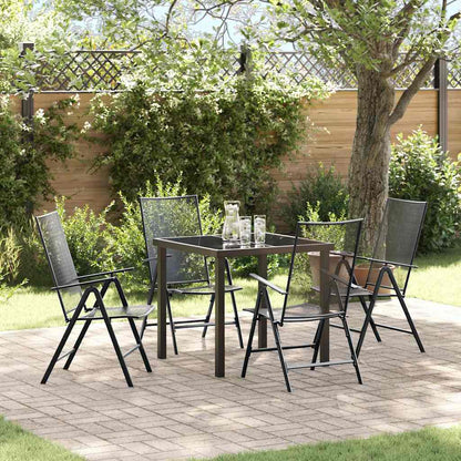 Zahradní Jídelní Souprava 7 Ks Antracit Práškově Lakovaná Ocel