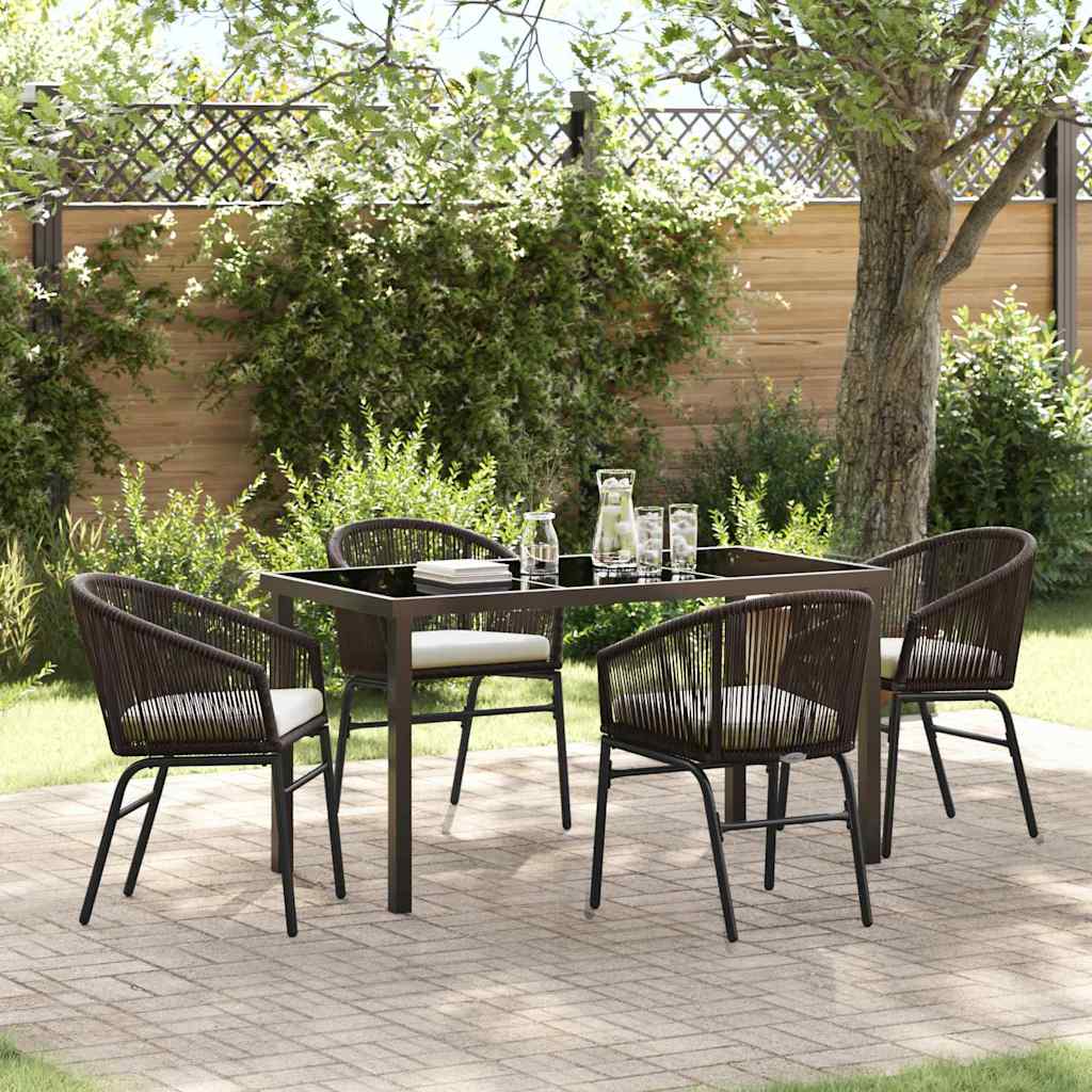 Zahradní Jídelní Souprava 5 Ks Práškově Lakovaná Ocel