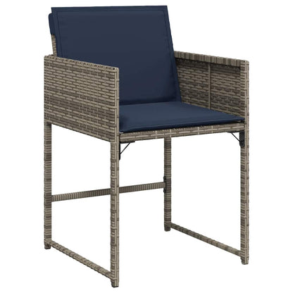 Zahradní Jídelní Souprava 5 Ks Šedá Polyratan