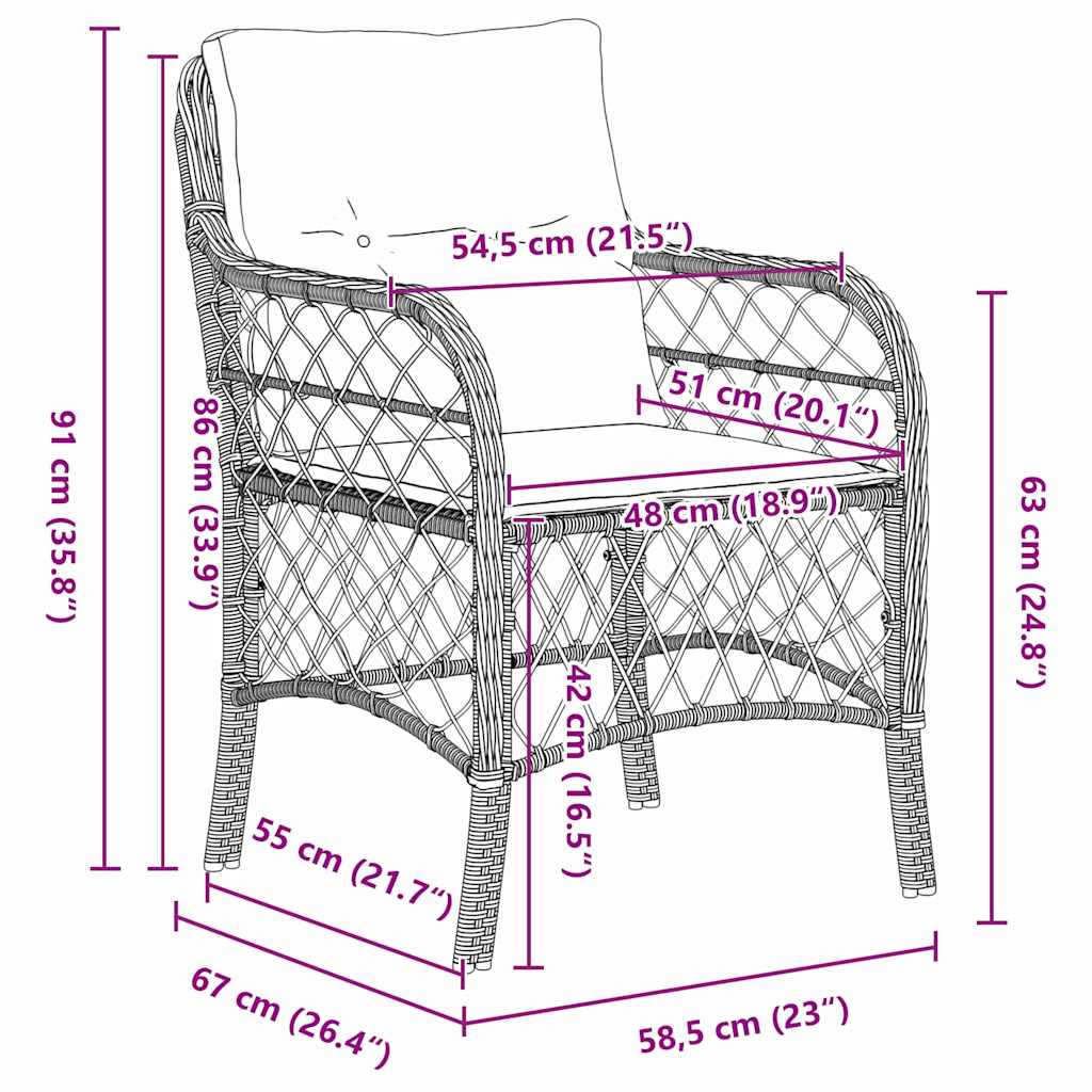 Zahradní Jídelní Souprava 7 Ks Světle Šedá Polyratan