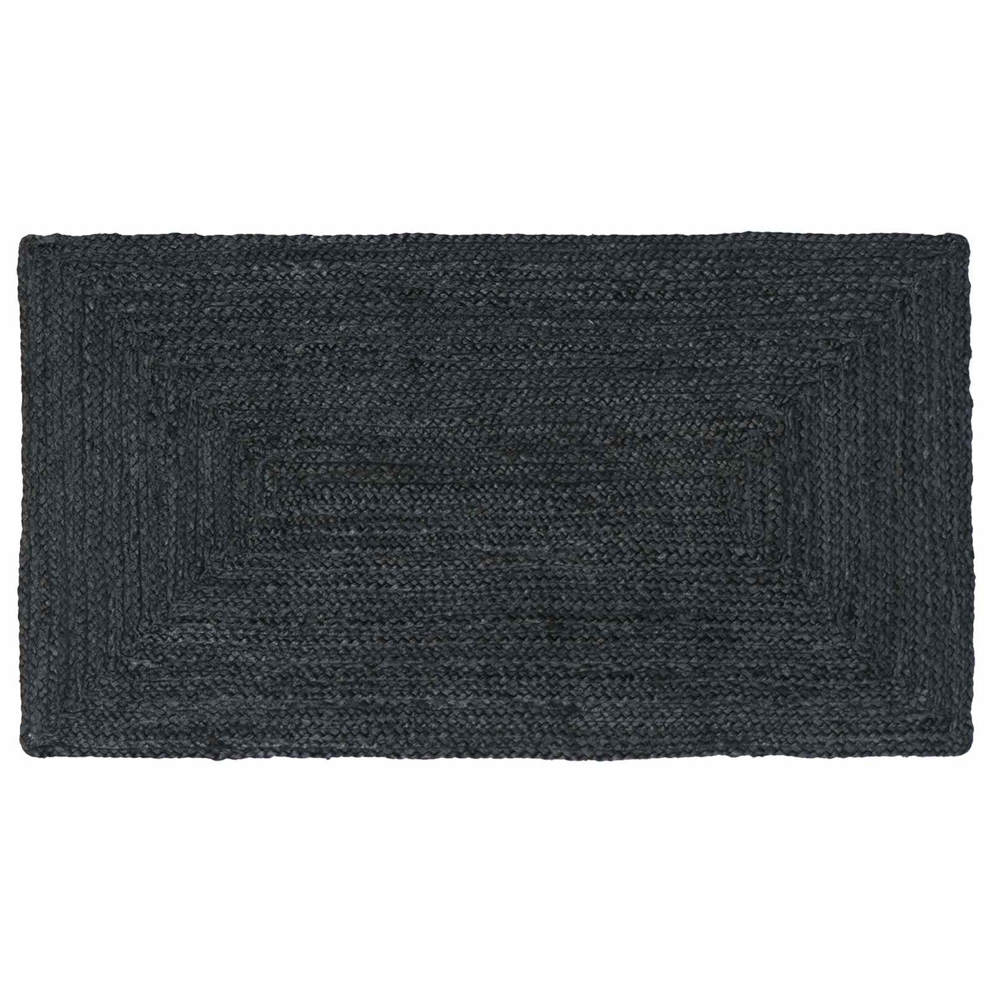 Kusové Koberce Obdélníkový Tmavě Šedá 60 X 110 Cm Juta