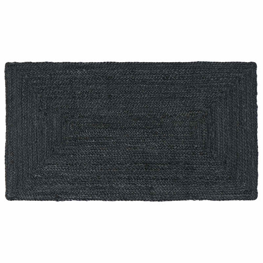 Kusové Koberce Obdélníkový Tmavě Šedá 60 X 110 Cm Juta