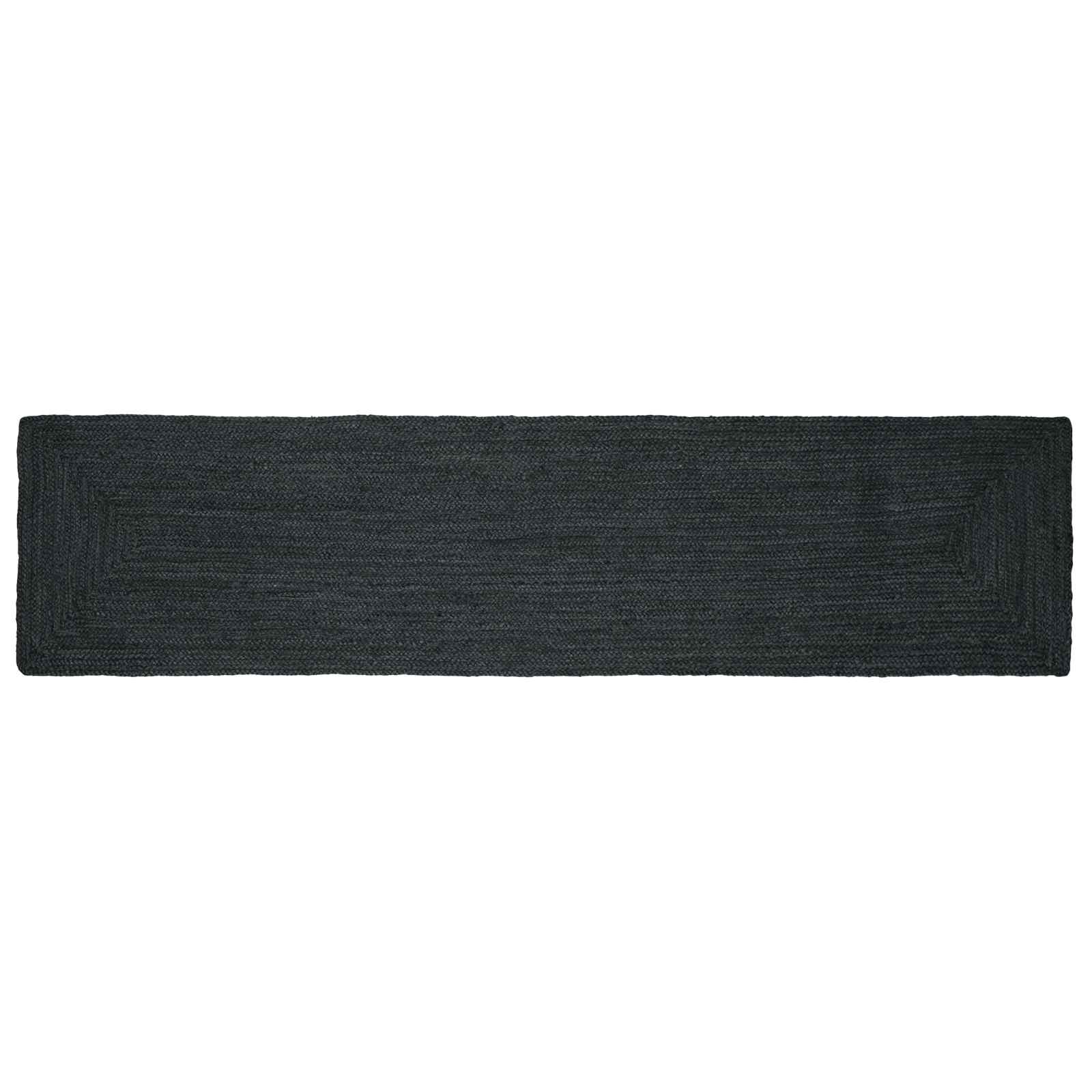 Kusové Koberce Obdélníkový Tmavě Šedá 60 X 200 Cm Juta