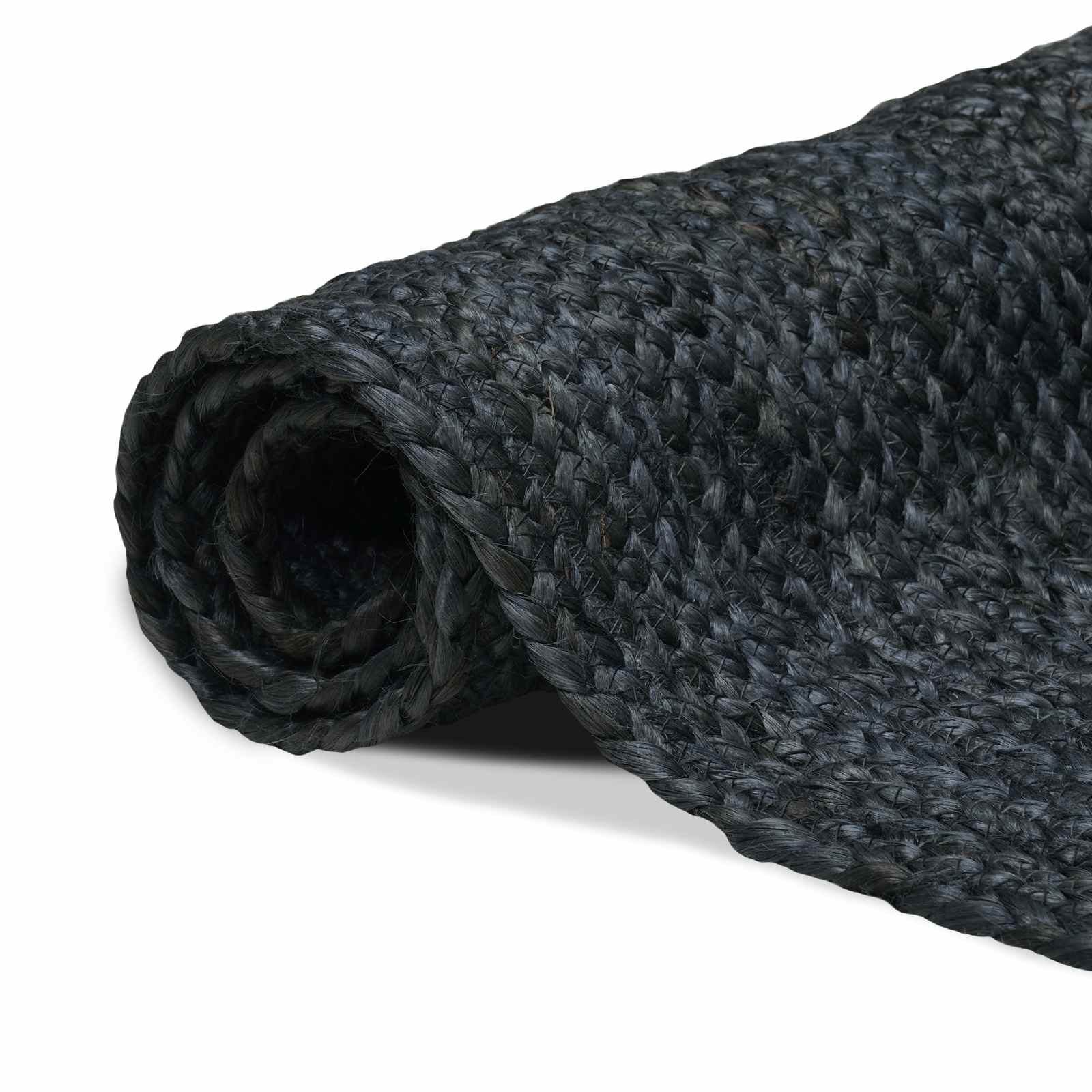Kusové Koberce Obdélníkový Tmavě Šedá 80 X 250 Cm Juta