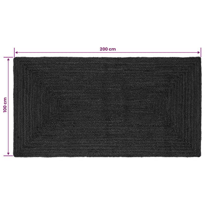 Kusové Koberce Obdélníkový Tmavě Šedá 100 X 200 Cm Juta