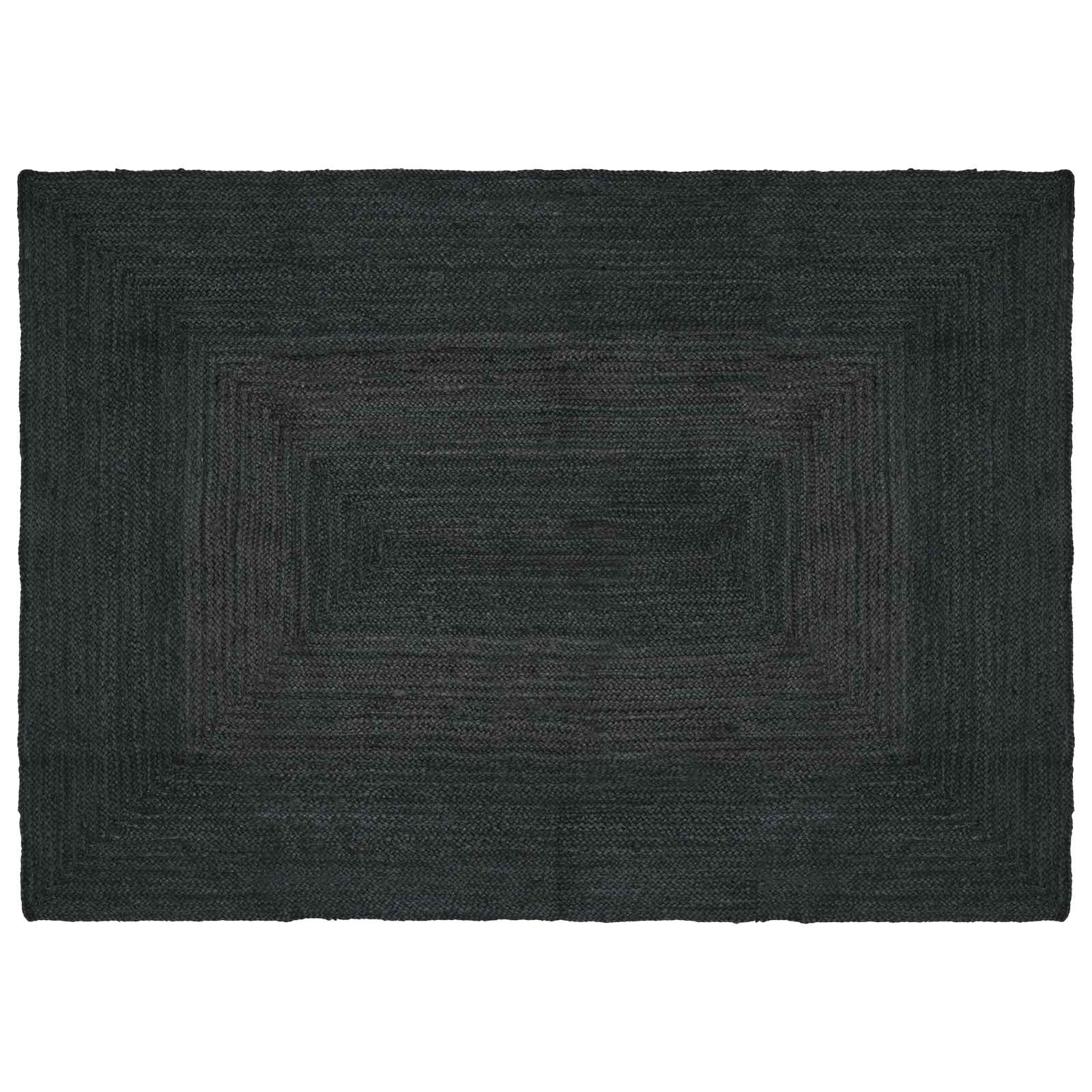 Kusové Koberce Obdélníkový Tmavě Šedá 120 X 170 Cm Juta