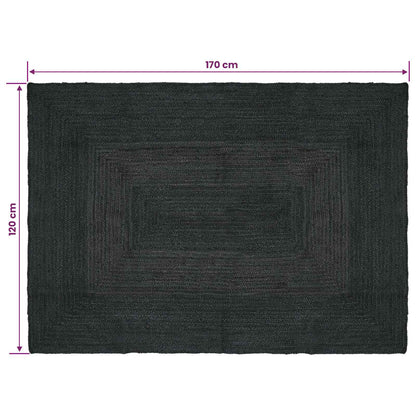 Kusové Koberce Obdélníkový Tmavě Šedá 120 X 170 Cm Juta