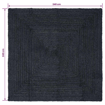 Kusové Koberce Čtvercový Tmavě Šedá 240 X 240 Cm Juta