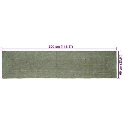 Kusové Koberce Obdélníkový Olivově Zelená 60 X 300 Cm Juta