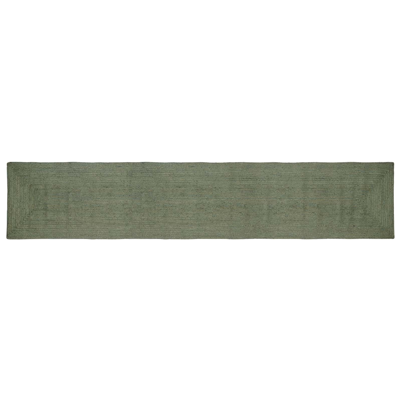 Kusové Koberce Obdélníkový Olivově Zelená 60 X 400 Cm Juta