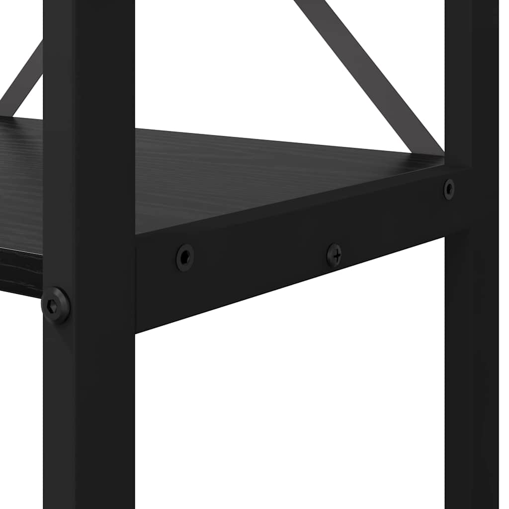 Knihovna 40 X 30 X 119 Cm Kompozitní Dřevo Černý Dub