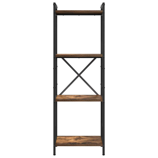 Knihovna 40 X 30 X 119 Cm Kompozitní Dřevo Kouřový Dub